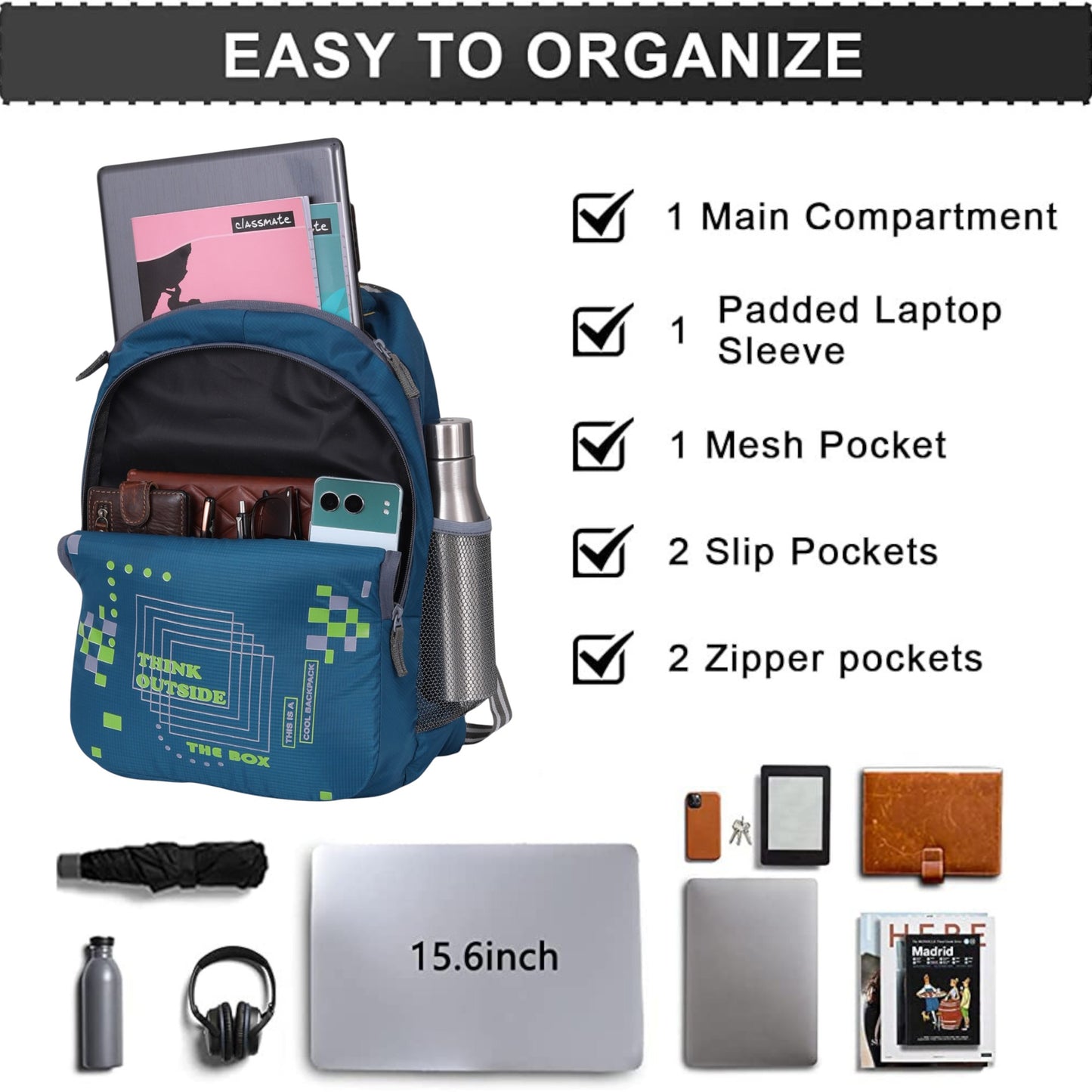 Right Flex Laptop Bag/Backpack for Men Women Boys Girls/Office School College Teens & Students