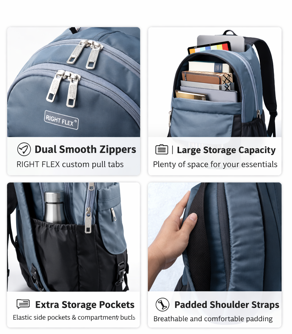 Right Flex 30L Laptop Bag/Backpack for Men Women Boys Girls/Office School College Teens & Students