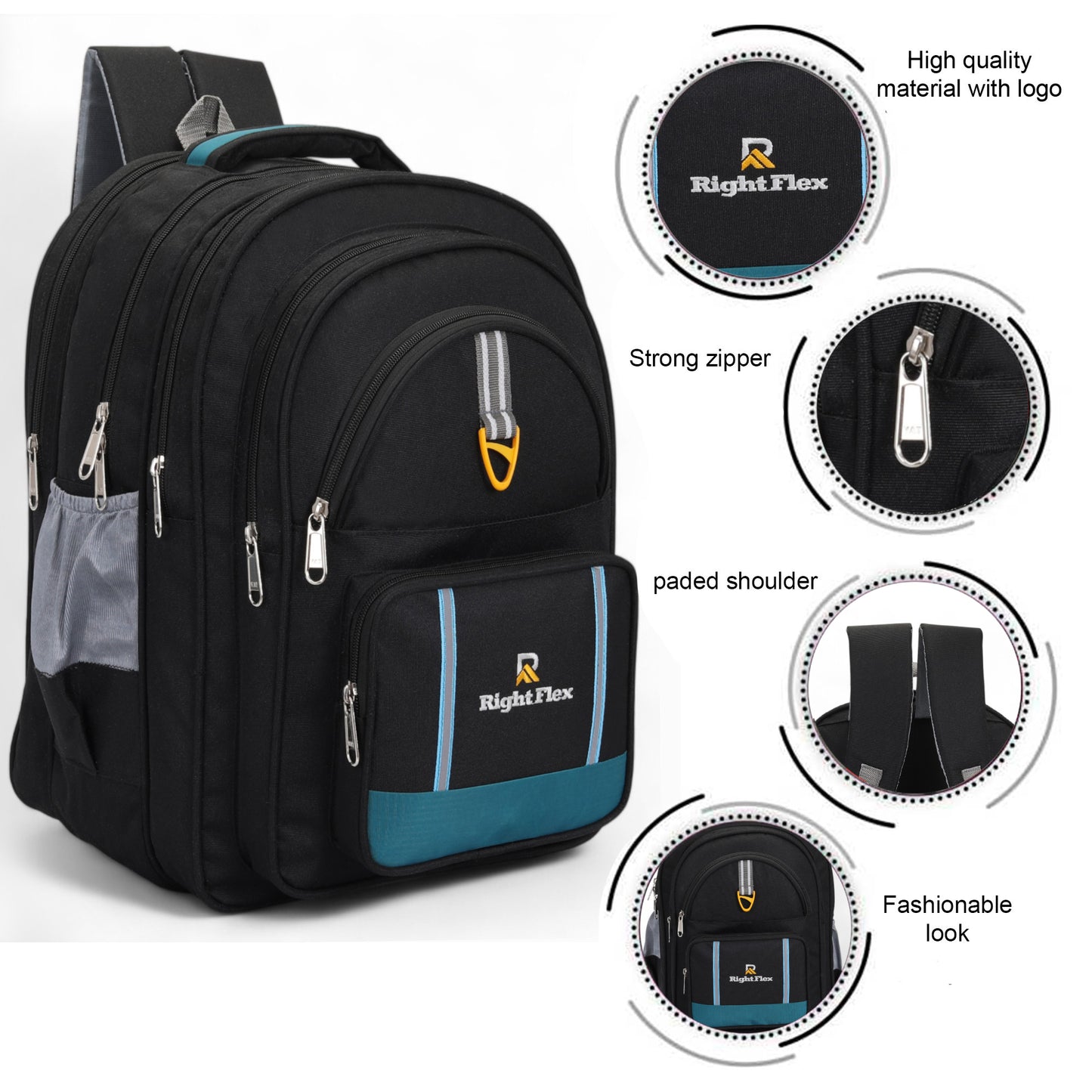 Right Flex Large 60 L Backpack High Quality Stylish Casual Waterproof School Bag Class 5th to 10th